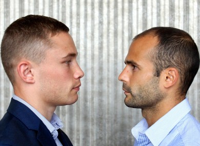 Carl Frampton and Kiko Martinez at Thursday's press conference in Belfast.