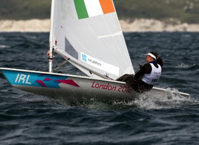Ireland's Annalise Murphy competes in the Laser Radial on her way to a second win of the day during today's Olympic racing at Weymouth.