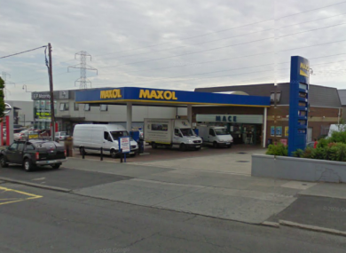 The incident occurred at this filling station just off the Long Mile Road on Saturday afternoon.