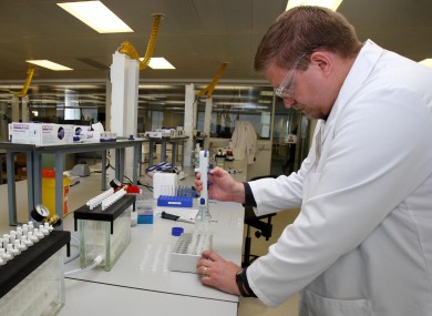 Olympic analyst Damon Meheux during a London 2012 Anti-Doping Laboratory visit