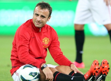 Dimitar Berbatov: heading for the Old Trafford exit.