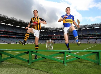 Kilkenny's Brian Hogan and Padraic Maher of Tipperary.