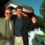 With the Irish Times Conor Clery in Beijing in 1998. 