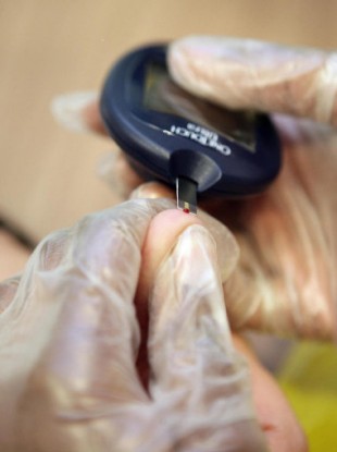 File photo of a patient undergoing a test for diabetes.