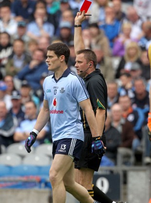 Diarmuid Connolly is sent off in the Leinster semi-final.