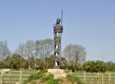 The Gráinne Óg statue stolen from the slip road to Moate off the M6.