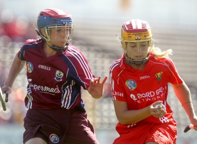 Cork's Katie Buckley and Sandra Tannian of Galway