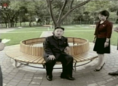 Kim Jong Un with his wife