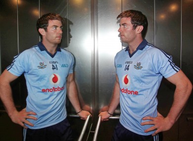 Seeing Double: Michael Darragh MacAuley ahead of Dublin's clash with Mayo next Sunday.