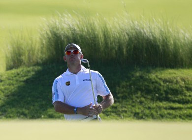 Lee Westwood in action during the US PGA championship.