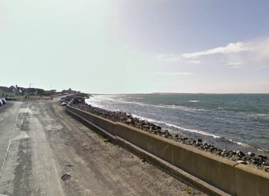The Seafield area of Quilty, where the bodies of two fishermen were brought ashore yesterday