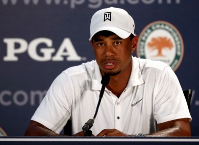 Patience: Tiger Woods.