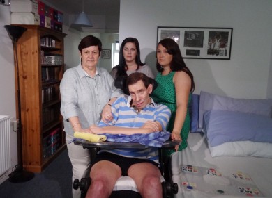 Tony Nicklinson picture with his family earlier this month
