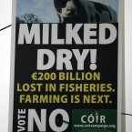 Posters spotted in Edenderry, County Offaly during the 2009 Lisbon No Campaign. (Photo: Eamonn Farrell/Photocall Ireland)