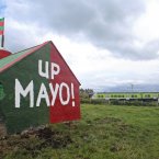 GAA Football All Ireland Senior Championship Final, Supporters Preview, Co. Mayo 20/9/2012
A view of a painted shed in a field on the road to Claremorris
Mandatory Credit ©INPHO/Donall Farmer *** Local Caption ***