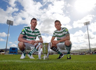 Priority: Rovers duo Ciaran Kilduff, left, and Billy Dennehy with the EA Sports Cup.