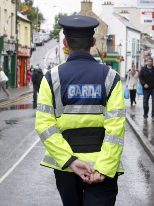 File photo of a Garda on patrol