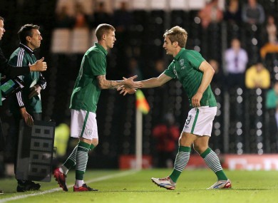 McClean comes on for Kevin Doyle last night.
