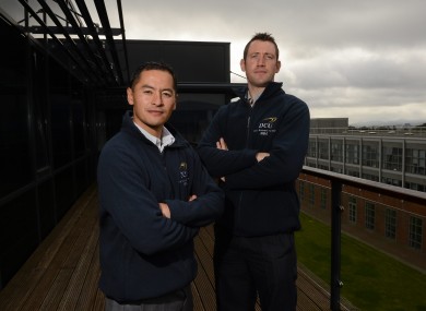 Bastick, right, and Jason Sherlock: the Dubs duo were awarded scholarship places on DCU's Executive MBA programme.