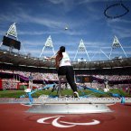 Algeria's Nassima Saifi throws in the Women's Shot Put F57/58 EMPICS Sport/EMPICS Sport.