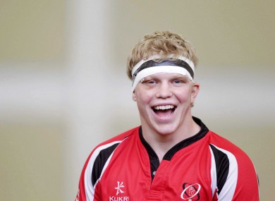 Spence in training prior to the Heineken Cup final.