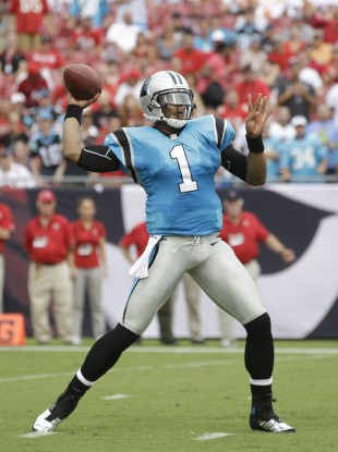 Cam Newton will hope to bounce back from a week one loss in the NFL this weekend.
