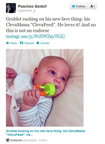 Pecahes Geldof tweet