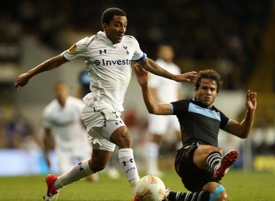 Spurs' Aaron Lennon was one of the players targeted by the away fans.