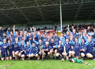 The St Brigid's (Loughrea) team celebrating their 2011 All-Ireland Vocational SAHC triumph.