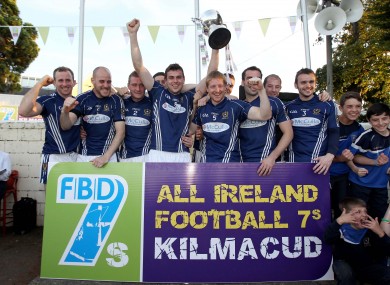The St Gall's team celebrating last weekend's FBD 7's triumph.