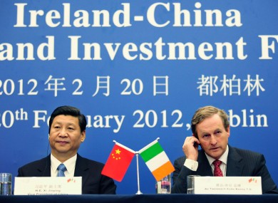 Xi Jinping with Taoiseach Enda Kenny in February