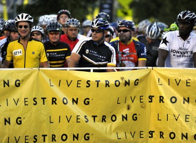 ke riders wait at the starting gate at the Livestrong Challenge Austin last weekend.
