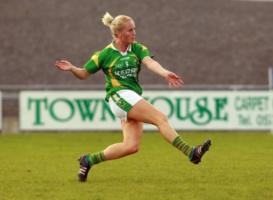 Breen in full flight in the green and gold.