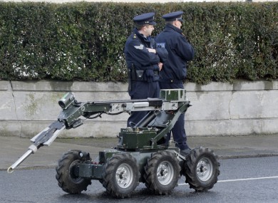 A file photo of a robot used by the army bomb disposal unit.