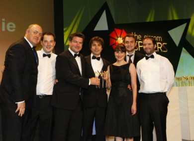 Us, winning, last year with presenter and TheJournal.ie reader Dara Ó Briain