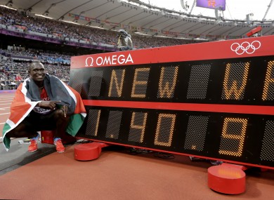 David Rudisha, one of Brother Colm O'Connell's star protégés, celebrates his Olympic gold and world record.
