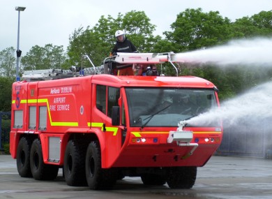 A Dublin Airport fire engine, in tradition red colours (File photo)