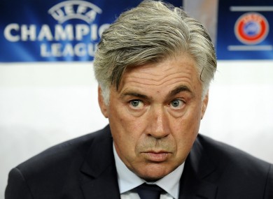 PSG's coach Carlo Ancelotti.