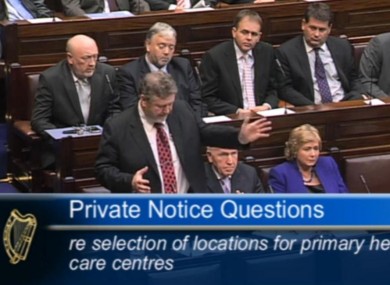 James Reilly speaking in the Dáil today.