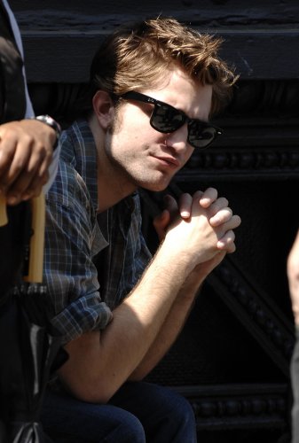 Robert Pattinson on set - New York