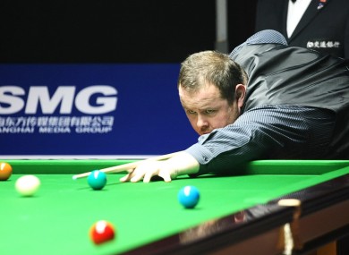 Stephen Lee of England plays a shot during a recent match.