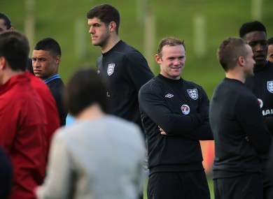 Rooney at the new facility yesterday.