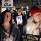 Members of the public, including Graham O'Malley gathered outside Leinster House this evening calling for legislation to be introduced to deal with the issue of abortion after the death of Savita Halappanavar.
Photo: Laura Hutton/Photocall Ireland