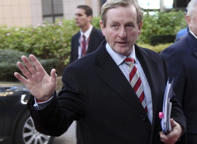 Taoiseach Enda Kenny arriving in Brussels yesterday