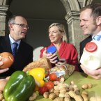 From left, speaker James McIntosh, Safefood; Mary Daly, FSPA; and speaker Simon Flanagan, Reading Scientific Services Ltd.