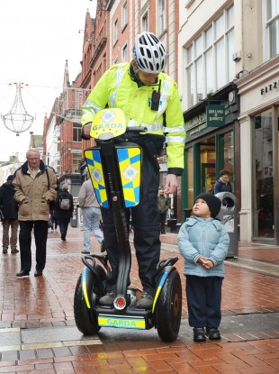 Gardai on Segways: Getting them on the right road from an early age.