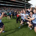Snap happy. The Dublin minor footballers celebrate winning the All-Ireland final. (INPHO/Morgan Treacy).