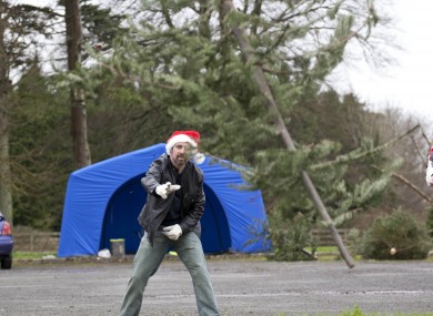 A man putting his back into it at last year's event.