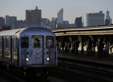 A train passes through the 40th St - Lowery St station in NYC where the man died after being pushed onto the tracks