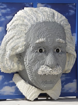 A bust of Albert Einstein at Legoland in Florida. The genius physicists never underwent an IQ test.